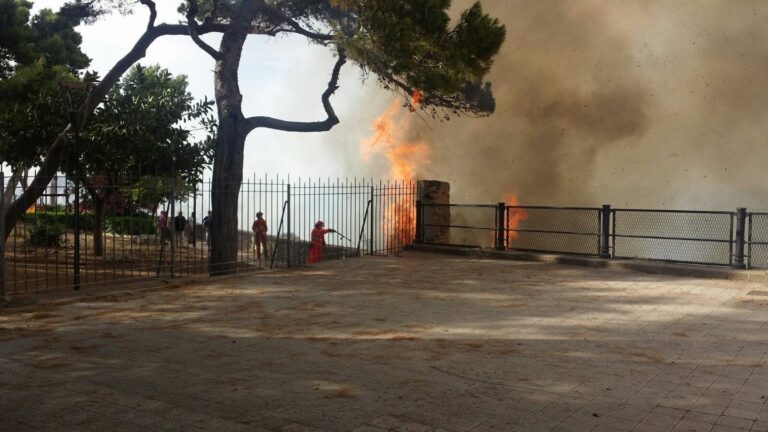 Incendio a Villa Palmeri