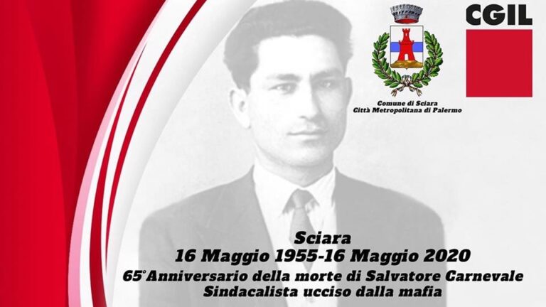 Sciara: il 65° anniversario della morte di Salvatore Carnevale in diretta streaming su Esperonews