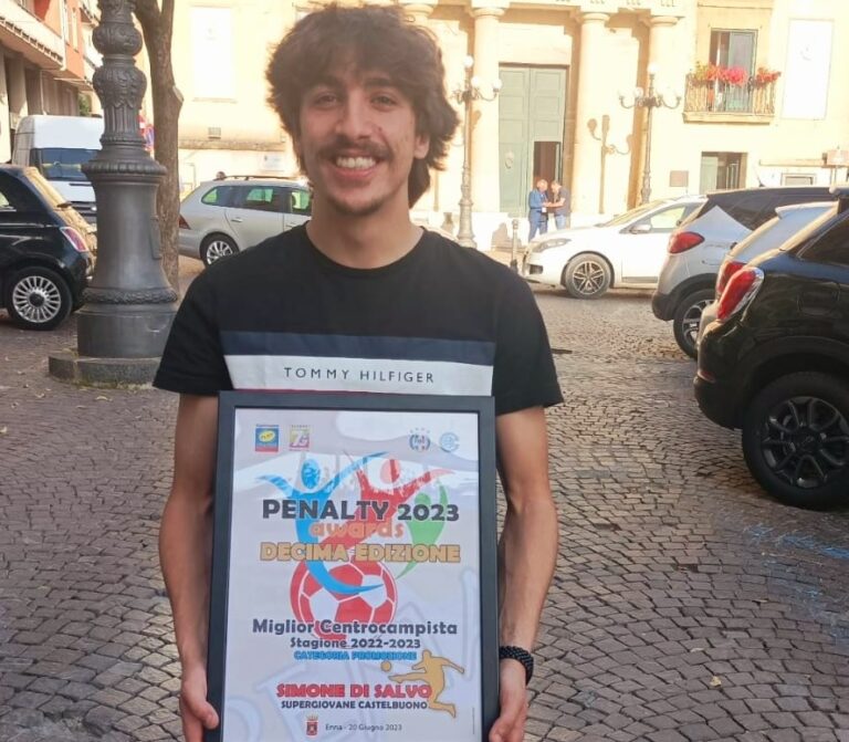 Castelbuono, a Simone Di Salvo il “Penalty 2023 Awards” come miglior centrocampista